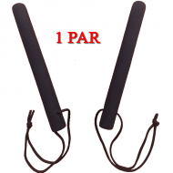 1 Par Bastão Luta 30 cm Espumado – PRETO - Dan Bong 