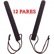 12 Pares Bastões Luta 30 cm Espumado – PRETO – PVC – Dan Bong 