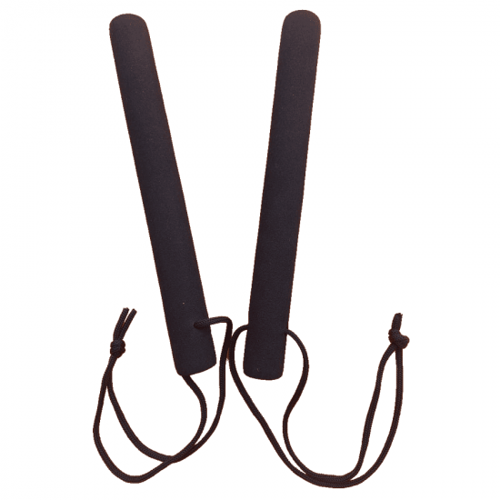 1 Par Bastão Luta 30 cm Espumado – PRETO - Dan Bong 