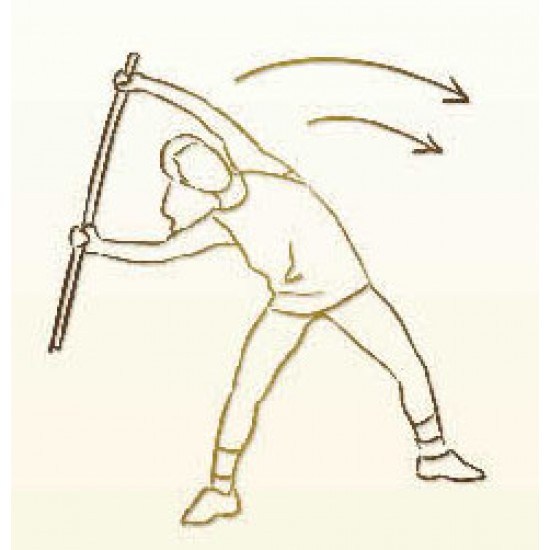 1 Bastão de Ginástica 90 cm PVC Espumado PRETO