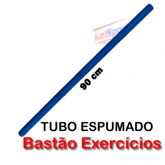 Bastão Exercícios - 90 cm - PVC/Espumado PRETO