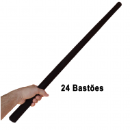 24 Bastões Luta 90 cm Espumado – PRETO – PVC – Hanbó