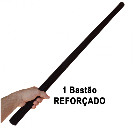 1 Bastão Luta 90 cm Espumado – PRETO – PVC REFORÇADO – Hanbó