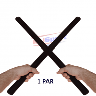 1 Par Bastão Luta 60 cm Espumado – PRETO – PVC – Tanbó