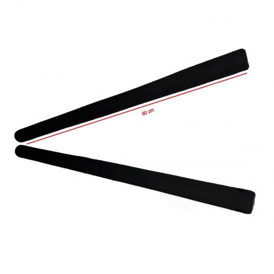 3 Pares Bastões Luta 60 cm Espumado – PRETO – PVC – Tanbó