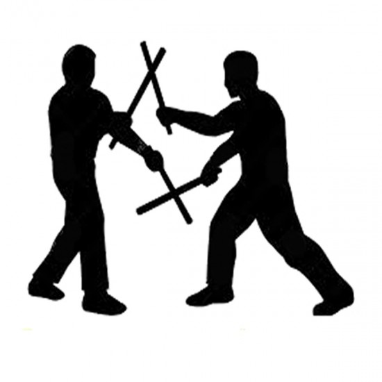 3 Pares Bastões Luta 60 cm Espumado – PRETO – PVC – Tanbó