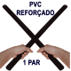 1 Par Bastões Luta 60 cm Espumado PRETO - PVC REFORÇADO - Tanbó - Filipino