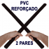 2 Pares Bastões Luta 60 cm Espumado PRETO - PVC REFORÇADO - Tanbó - Filipino