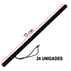 24 Cassetetes 72 cm Espumado PRETO - PVC Reforçado - com “Fiel”