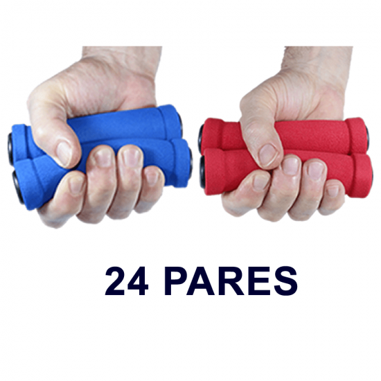 24 Par - Hand Grip Espuma - COLORIDO - Fisioterapia Idosos