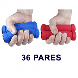 36 Par - Hand Grip Espuma - COLORIDO - Fisioterapia Idosos