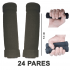 24 Par - Hand Grip Espuma - PRETO - Fisioterapia Idosos